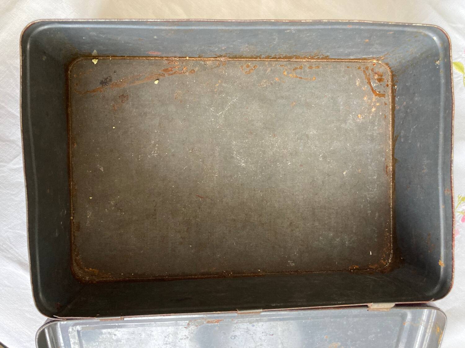 Metal box decorated with medieval pattern