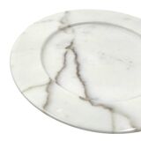 White Carrara marble centerpiece / plate, Up&Up Italy, 1970s