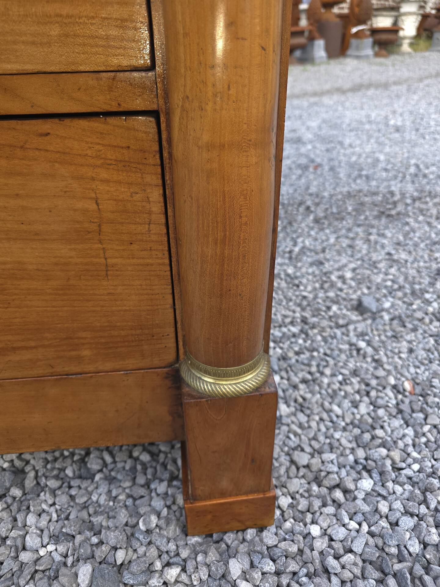 Empire style chest of drawers in cherry wood