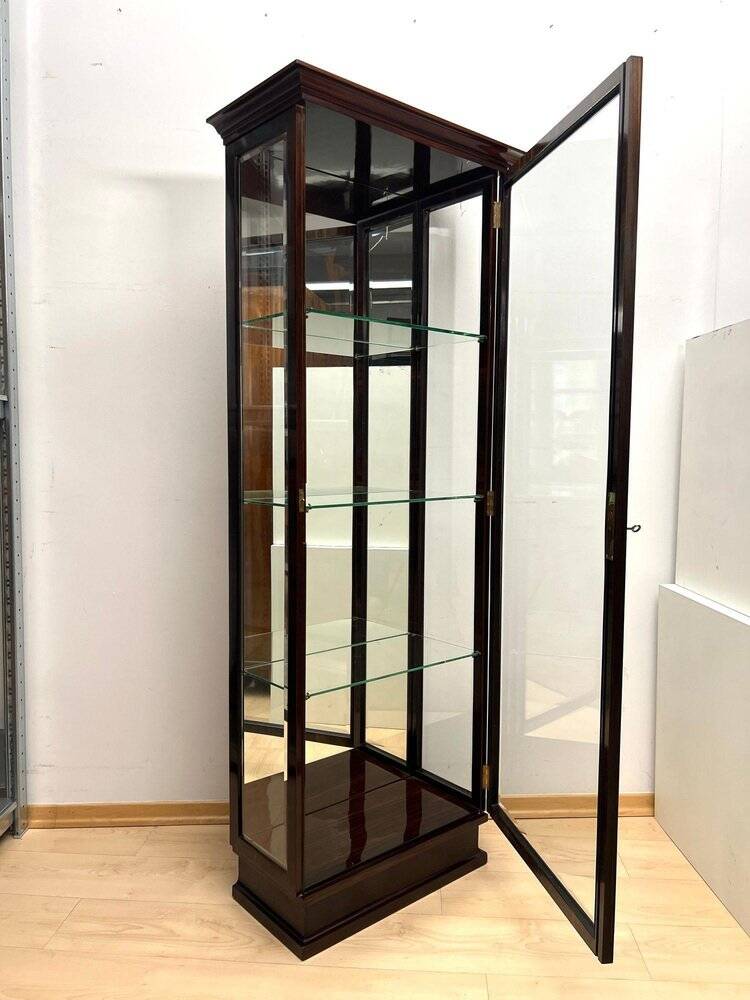 Art Deco Display Cabinet in Glass & Macassar Veneer, France, 1930