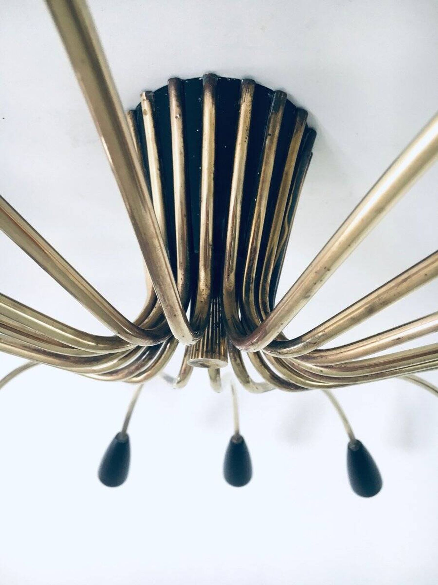 Sputnik 18-Arm Ceiling Lamp from Kaiser Leuchten, Germany, 1950s