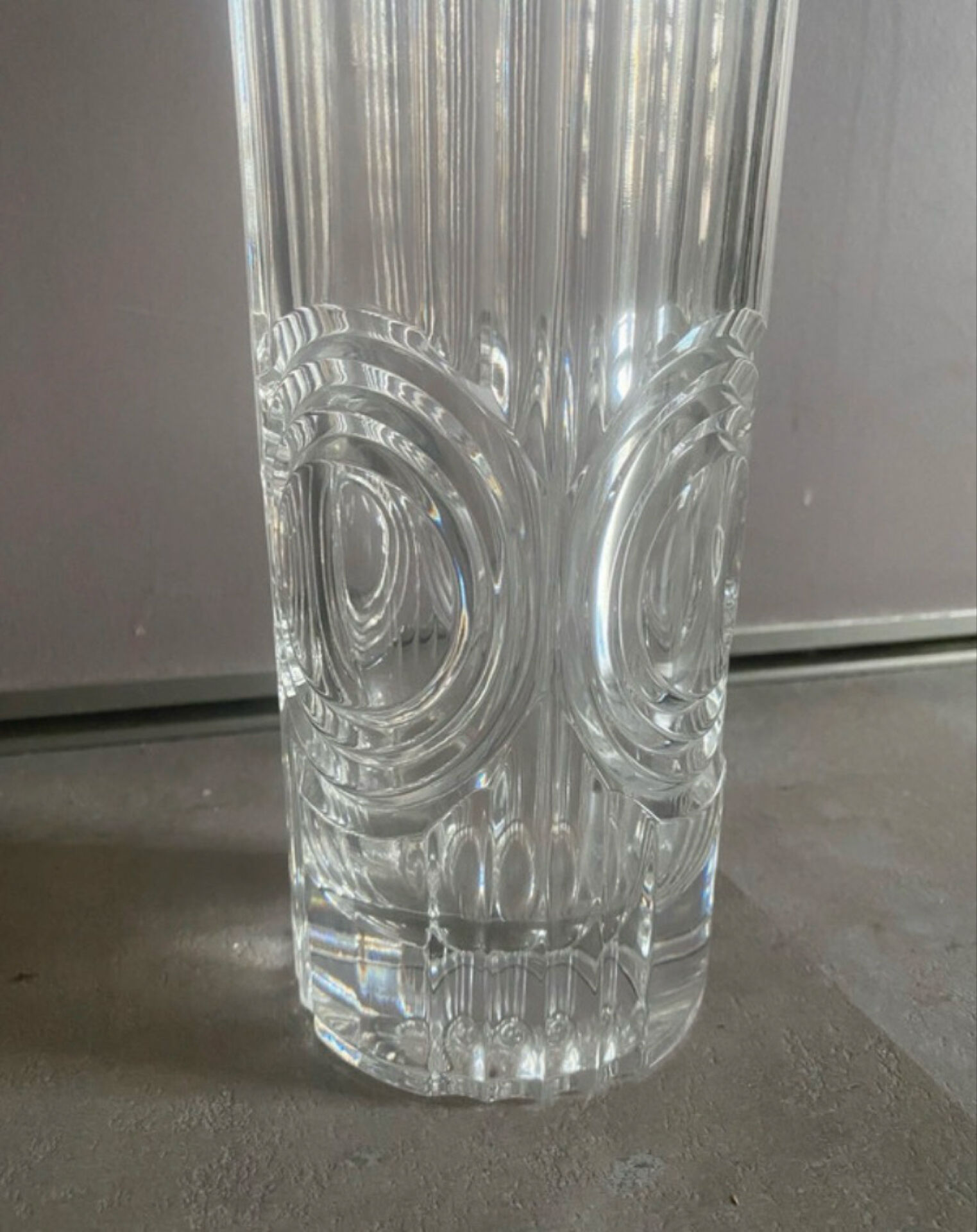 Crystal glass lentil vase