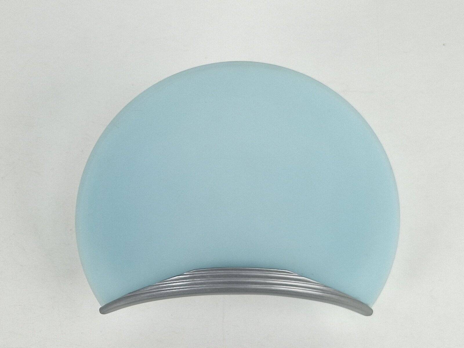 Shell Glass & Metal Wall Lamp by Alvaline Bologna, Italy, 1980s