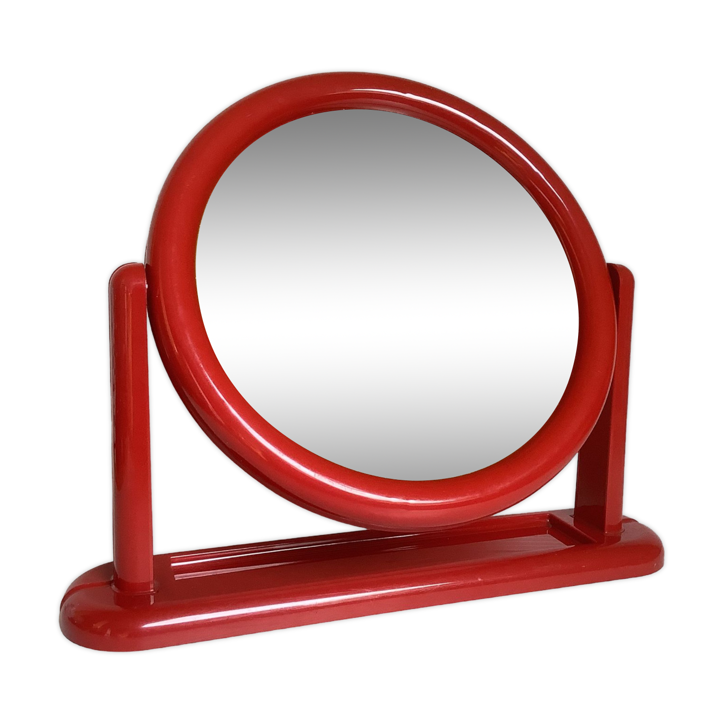 Tiger red plastic table mirror made in holland