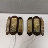 A set of Vitrika wall lamps in great condition with Orrefors glass 1970s