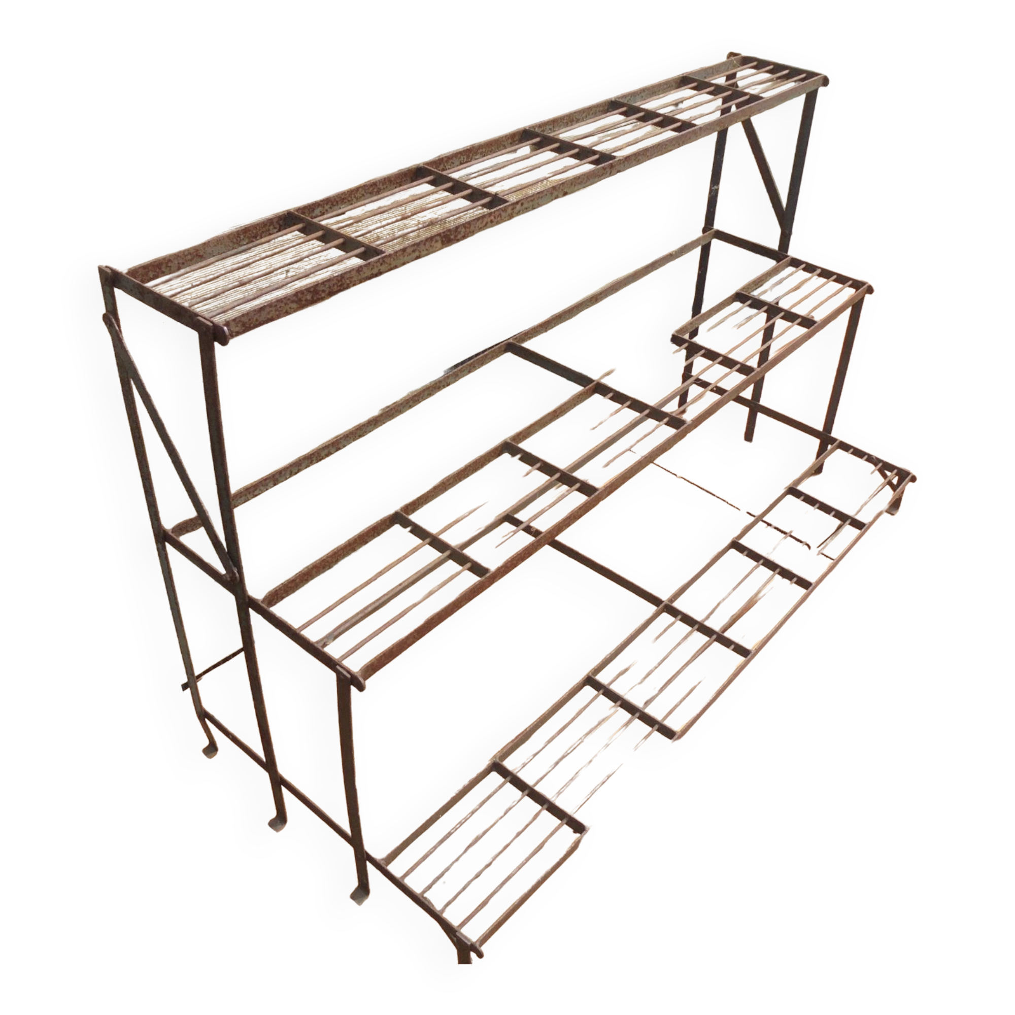 Old iron florist plant holder