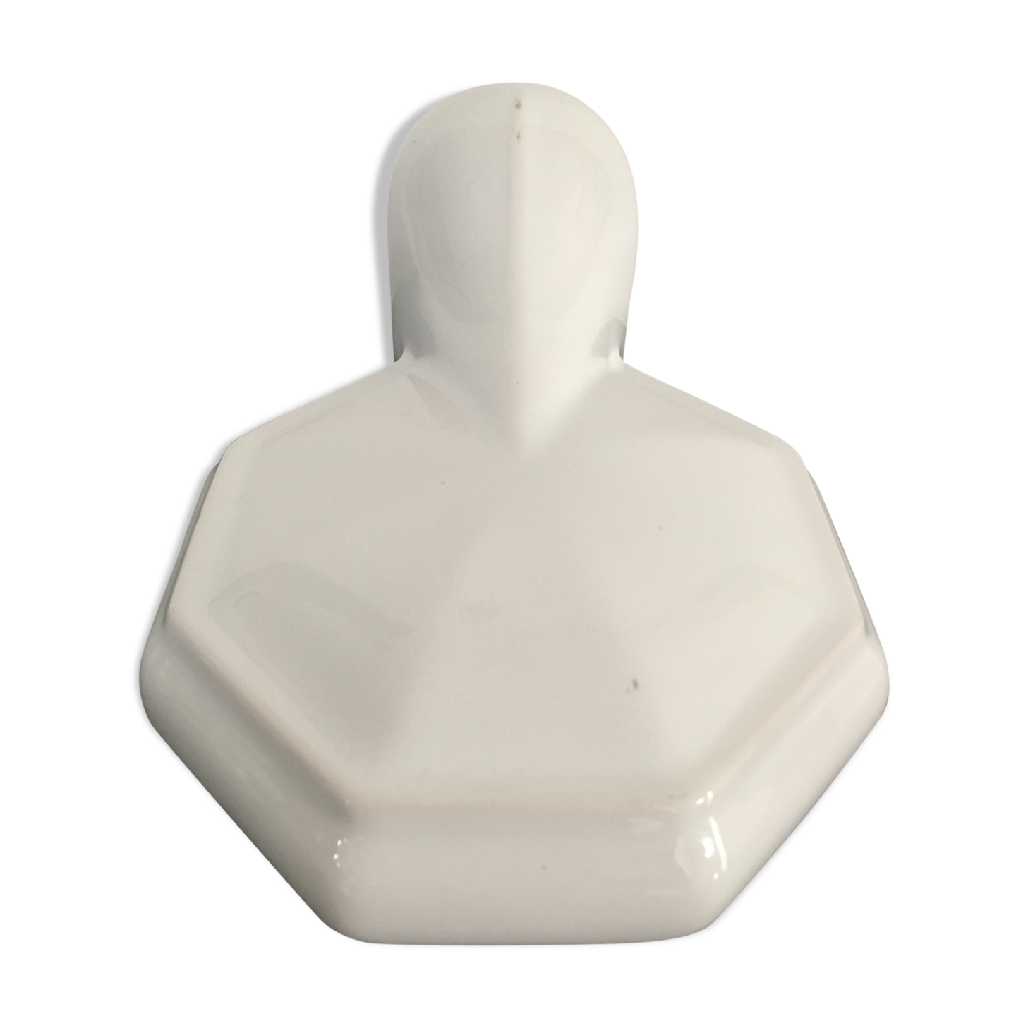 Sconce in white earthenware