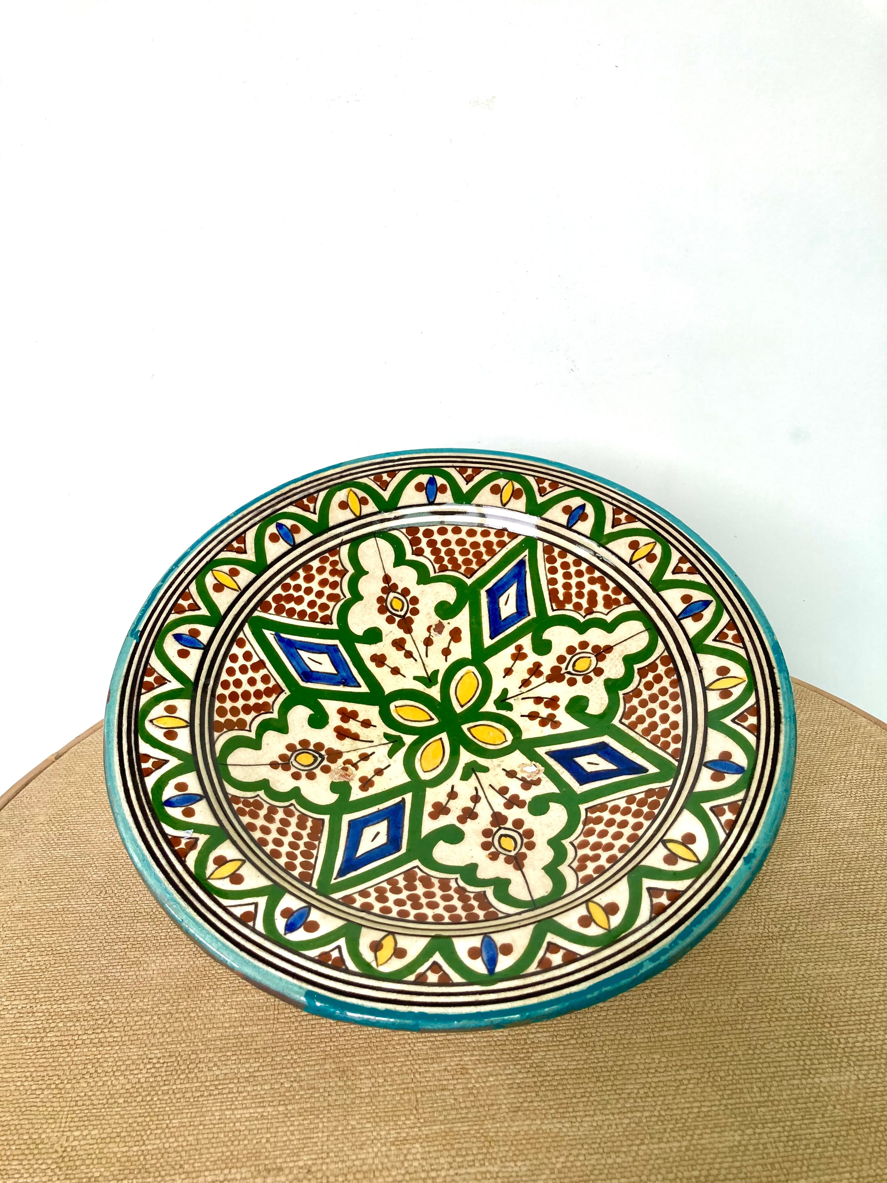 Ceramic cutting dish Safi Morocco