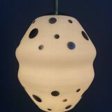 White with black dots pendant lamp 1960s