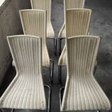 Set of 6 Tecta WK 724 Cantilever Chairs in Metal and Cream Wicker – 1980s