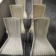 Set of 6 Tecta WK 724 Cantilever Chairs in Metal and Cream Wicker – 1980s