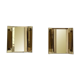 Pair of vintage wall lights, solid brass, Borens 1960