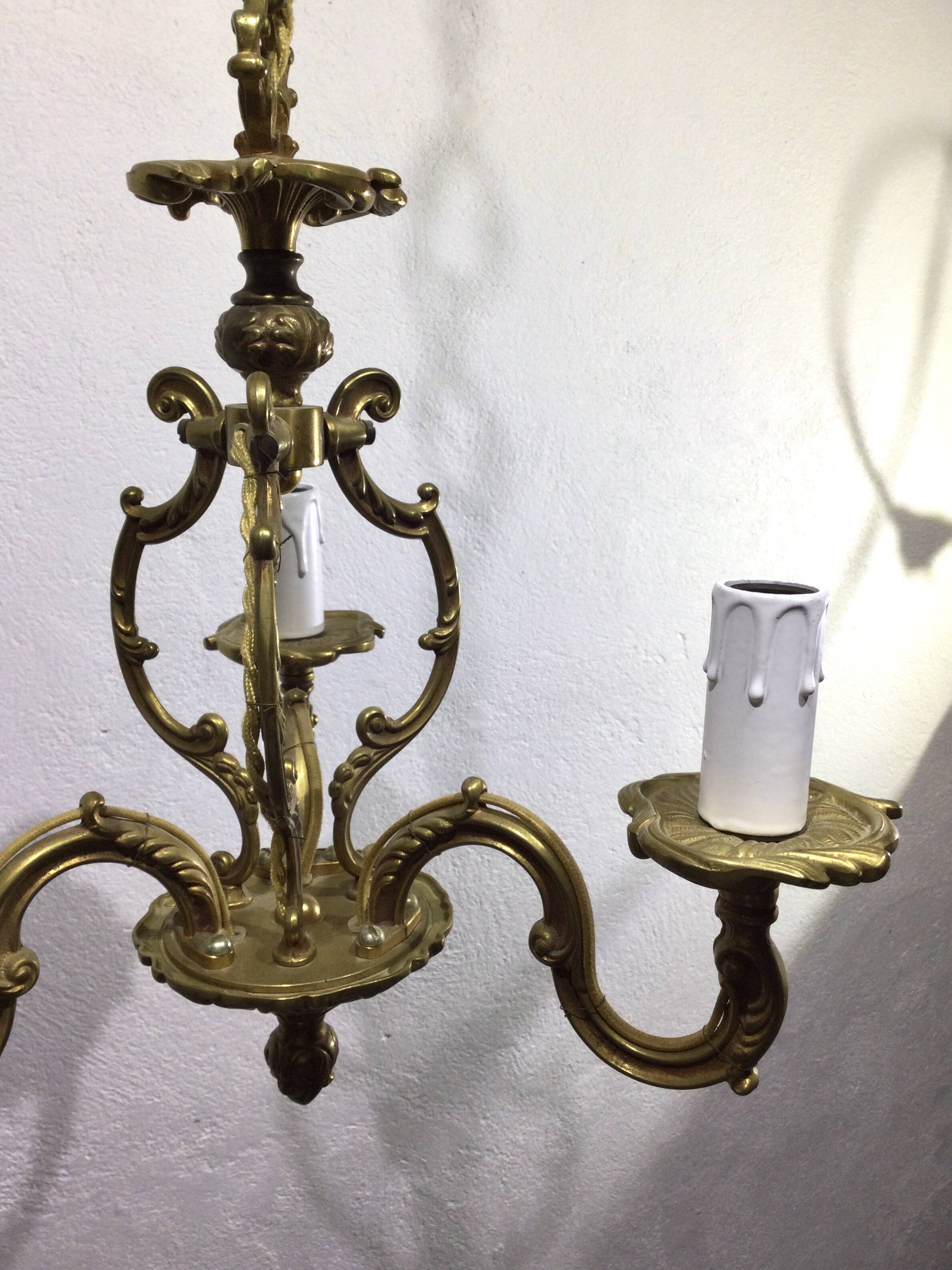 3-light cage chandelier