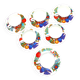 Lot 6 colorful bird cups acapulco by villeroy-boch vintage 1960-1970