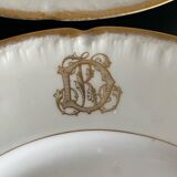 Monogram DK porcelain plates