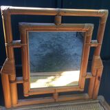 Rattan & bambo dressing table and besdide