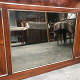 Trumeau - Mirror empire era in restored walnut  138x97cm