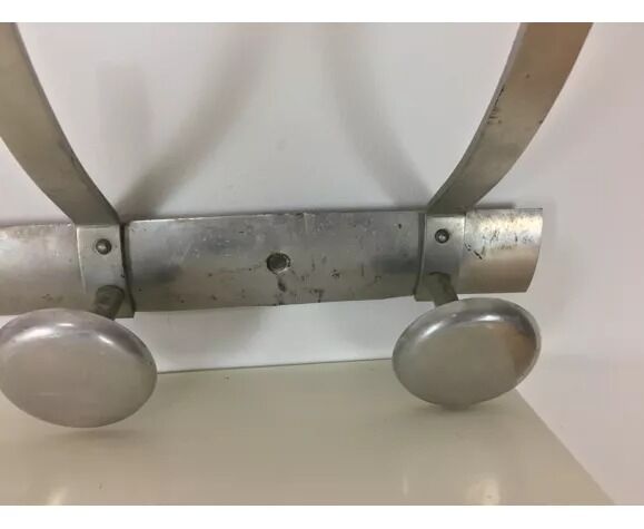 Industrial wall coat rack 5 aluminum hooks