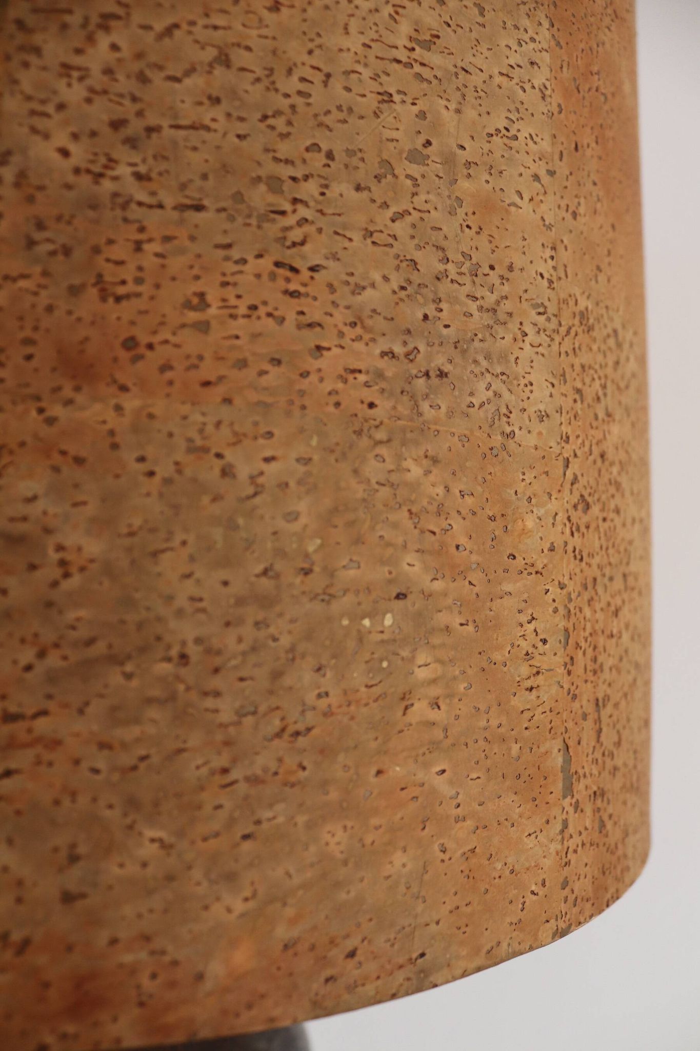 Italian Ceramic Table Lamp by Aldo Londi with Cork Lampshade, 1960