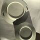 7 Dessert plates + dish in fine sky blue porcelain