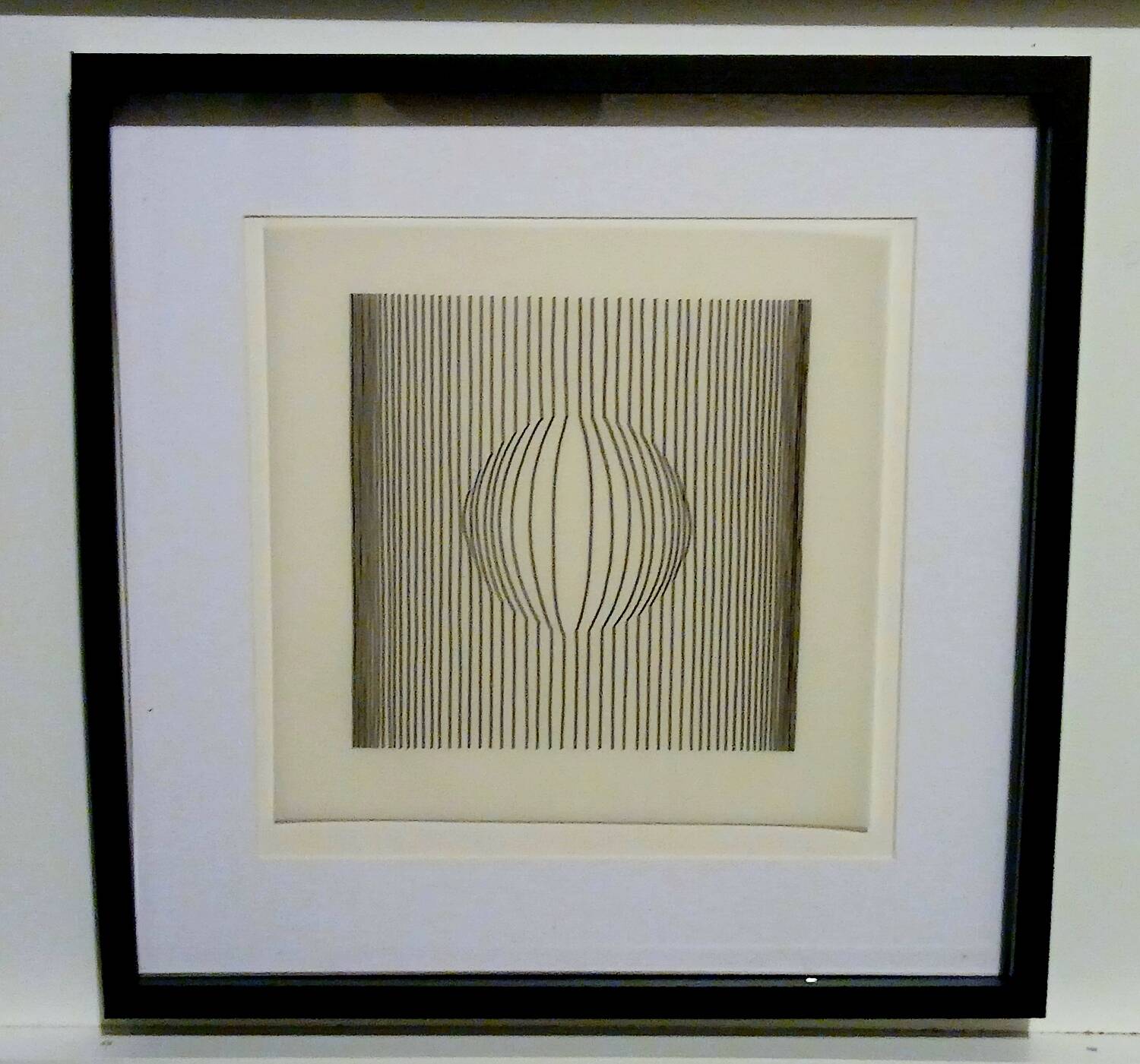 Tableau Vintage Art Optique - Victor Vasarely - Frame 40x40cm