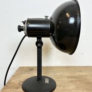 Vintage black enamel table photo lamp, 1950s