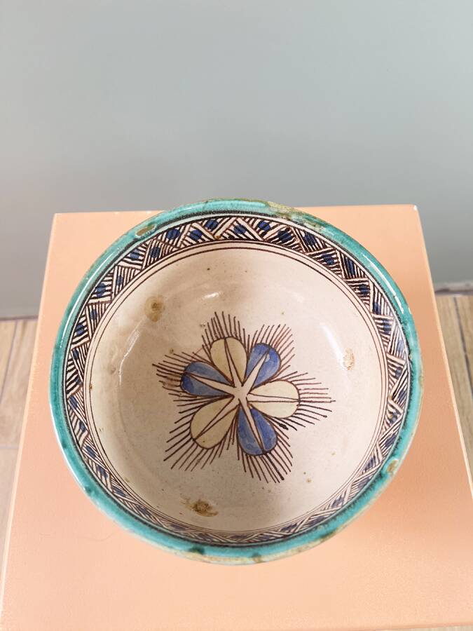 Polychrome ceramic bowl – Fès, early 20th century