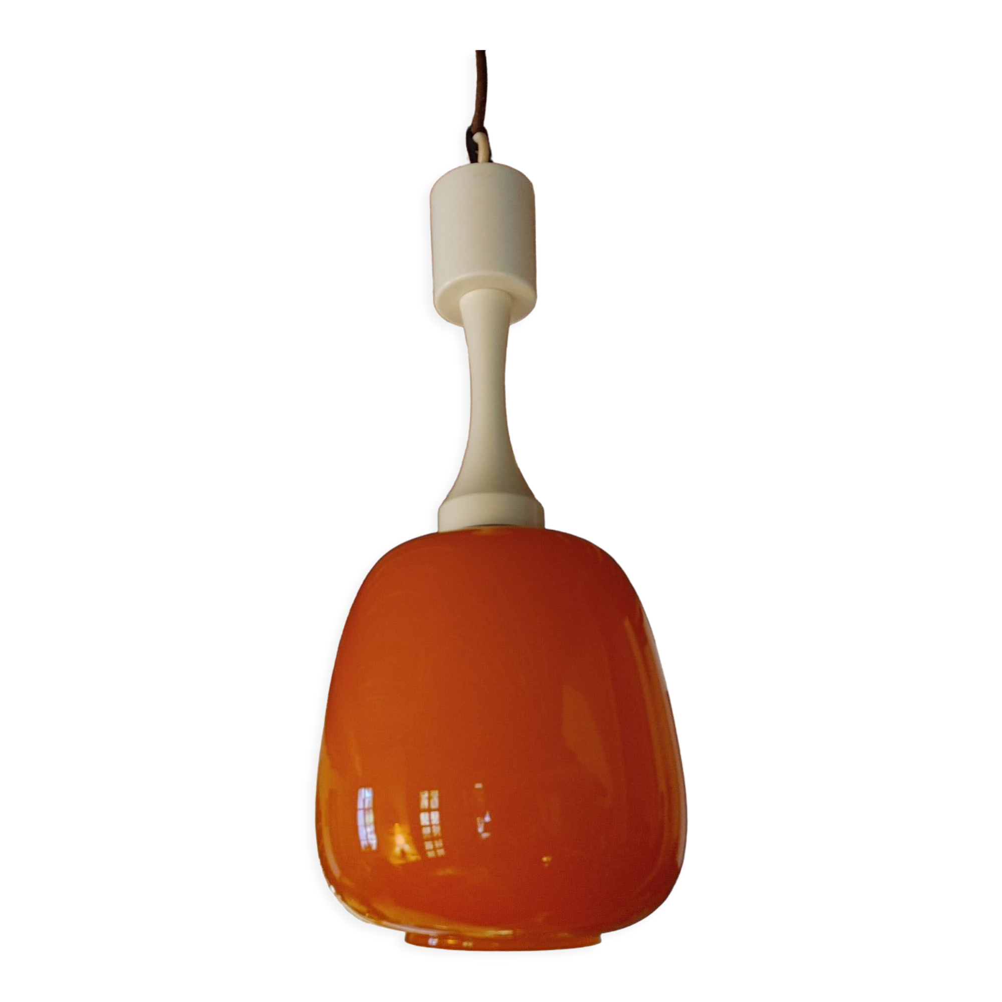 Suspension vintage  70's - opaline orange