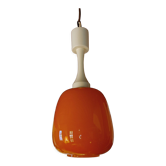 Vintage suspension lamp 70's - Orange opaline