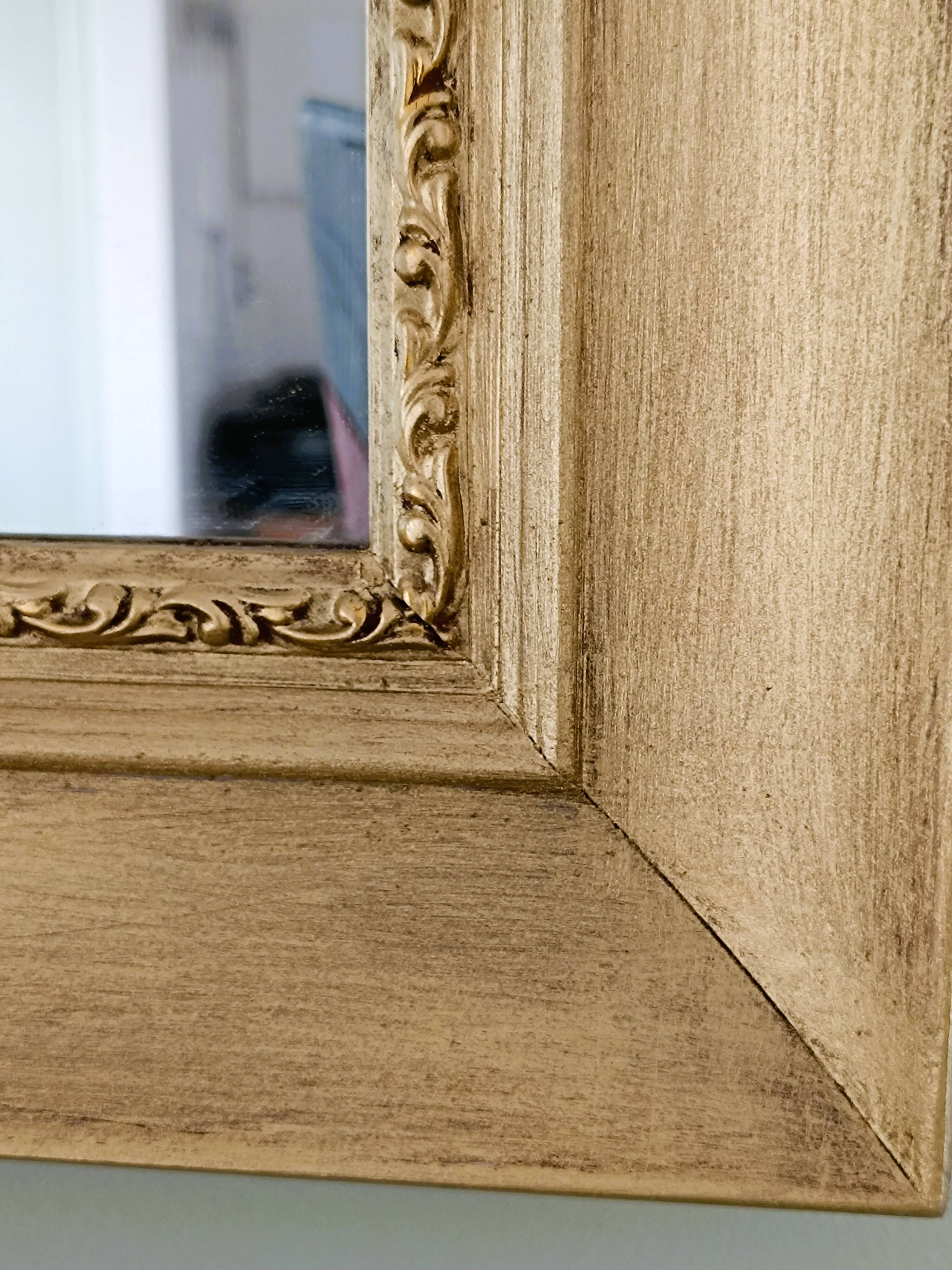 Solid wood mirror gilded 83 X 63 cm