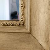 Miroir en bois massif doré 83 X 63 cm