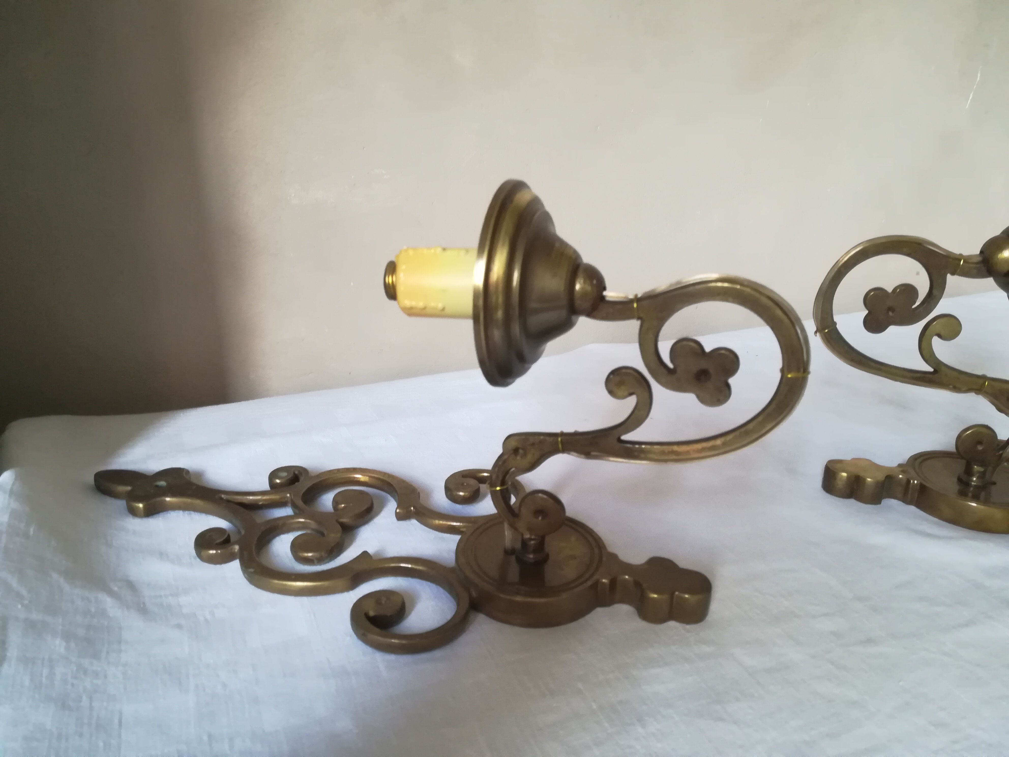 Brass sconces
