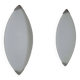 Pair of vintage wall lights, chrome and sandblasted glass, Italy 1980.