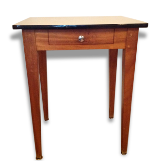 Small table in oak and formica of the 50s/60s vintage desk