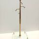 Brass, Iron and Thick Glass Fireplace Tools Set attr. to Fontana Arte