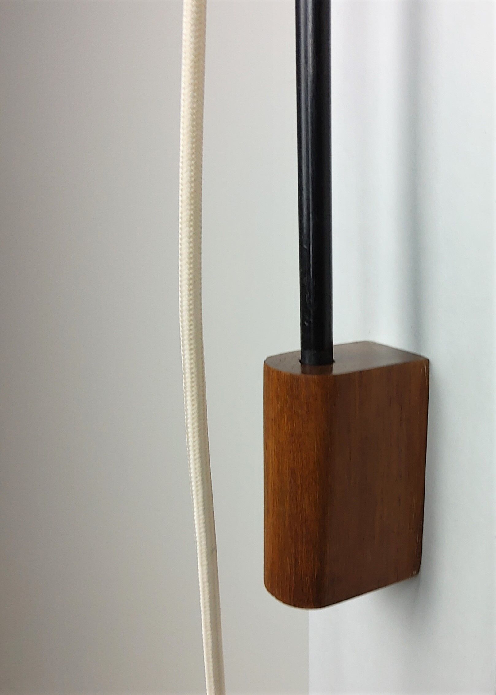 Applique vintage pendulaire scandinave teck 1960