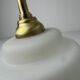 Pair of antique opaline wall lights 1950 vintage
