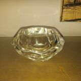 Cendrier en cristal taillé  à facettes vintage 70's