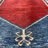 Vintage Afghan kazak  Rug ,Feiner Handgeknüpfter Orientteppich Afghan Kazak Teppich, 110X87 cm