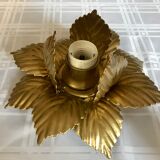 Golden flower wall lamp