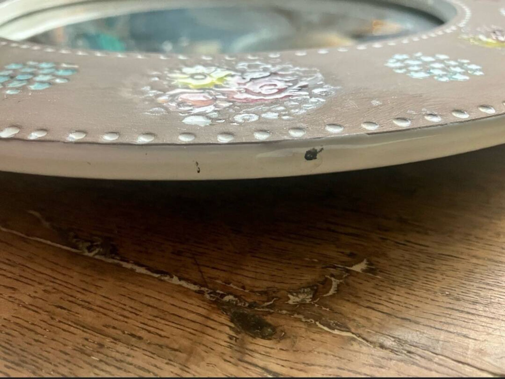 Ceramic Mirror Mari Simmulson Floral Decor/ Scandinavian Design