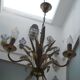 Chandelier epis de ble metal dore 3 lights