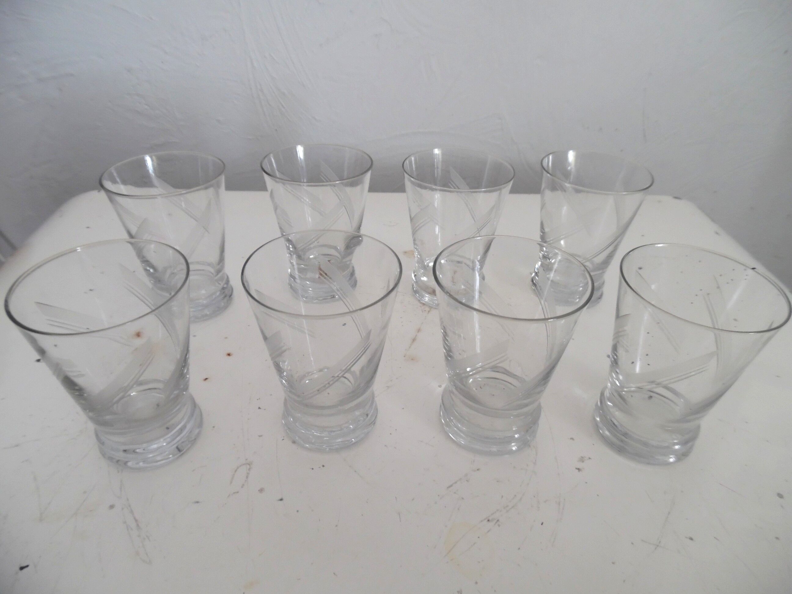 8 small old lenses crafted, art deco