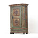 Antique Rustic Farmhouse Folk Art Painted Bridal Cabinet 1842