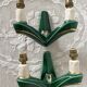Pair of double art deco ceramic wall lights