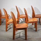 Ensemble de 6 chaises de salle à manger en pin par Ranier Daumiller