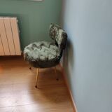 Green "moumoute" chair 1970 Pelfran