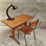 Antique bistro table beech side table or work table