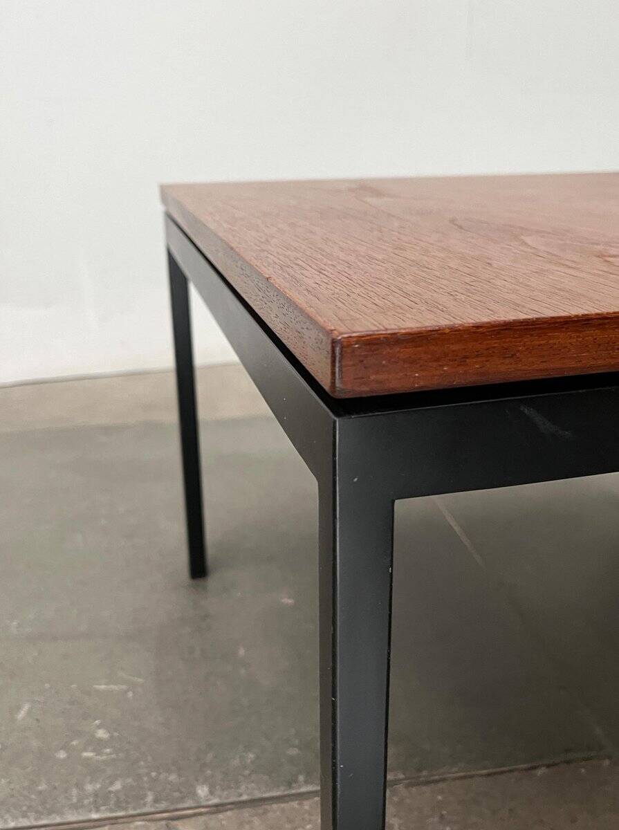 Mid-century minimalist teak side table by Florence Knoll for Knoll International, 1950s.