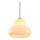 Mid-Century Italian Yellow Glass and Brass Pendant Lamp